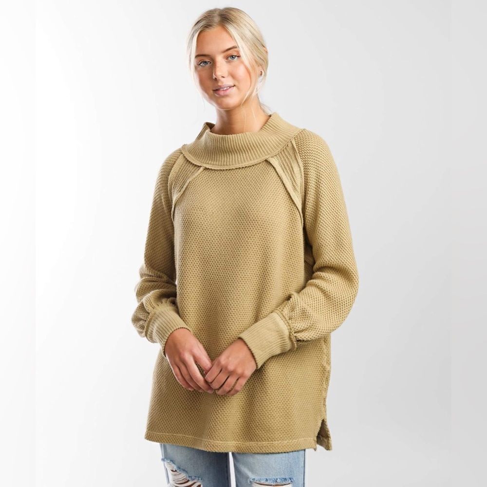 FREE PEOPLE She's A Keeper Top size M winter wheat free S, sweater - Picture 3 of 12